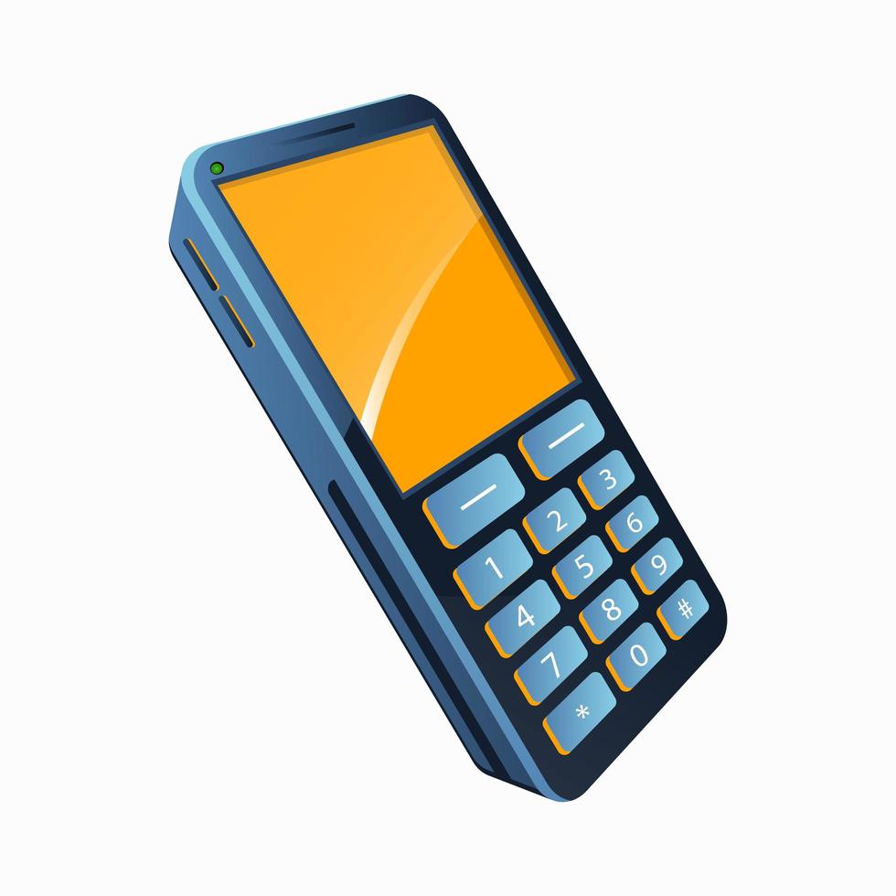 Old cell phone isolated  vector