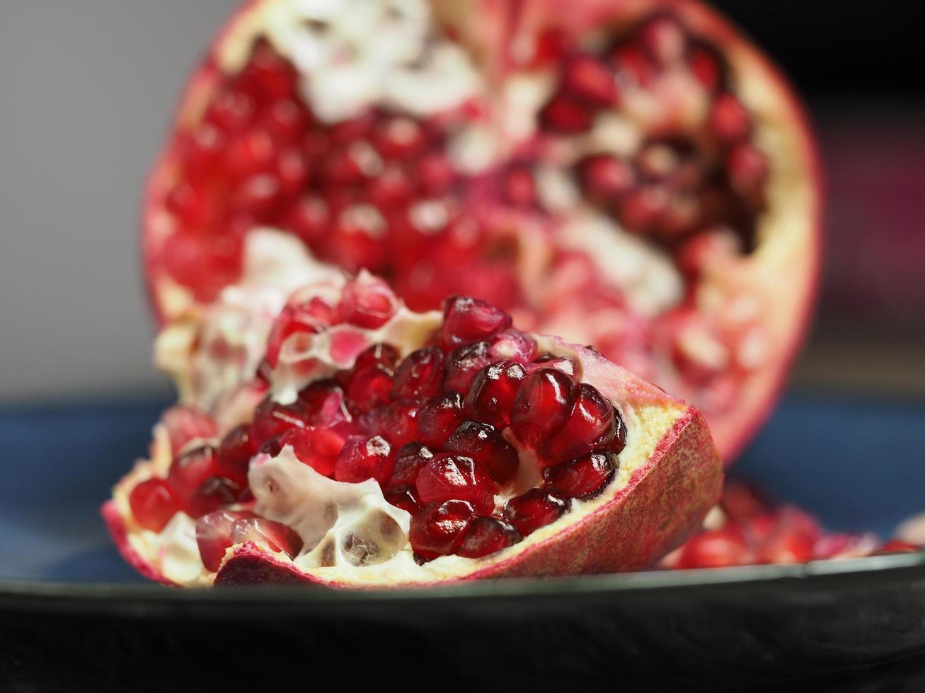 Fresh pomegranate seeds photo