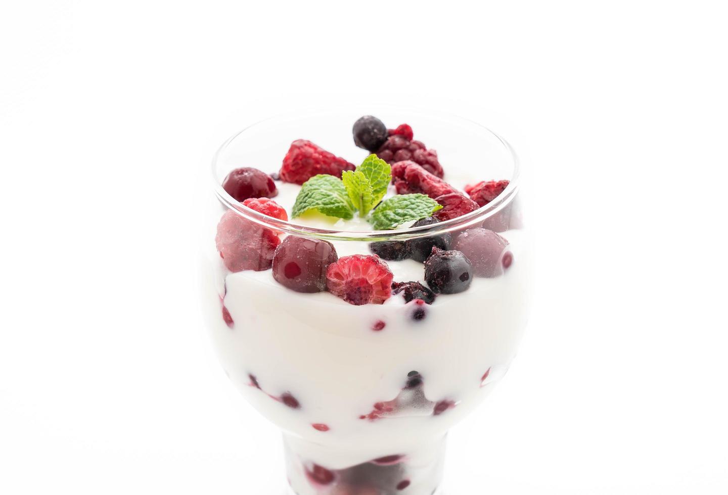 Close-up of a yogurt parfait photo