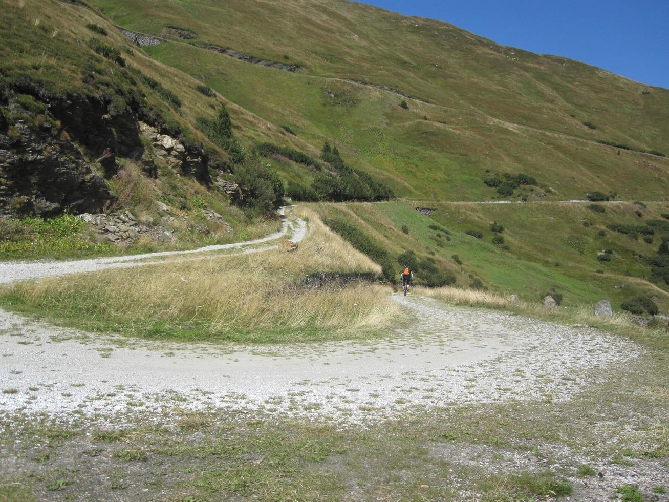 Dirt road in the mountains photo