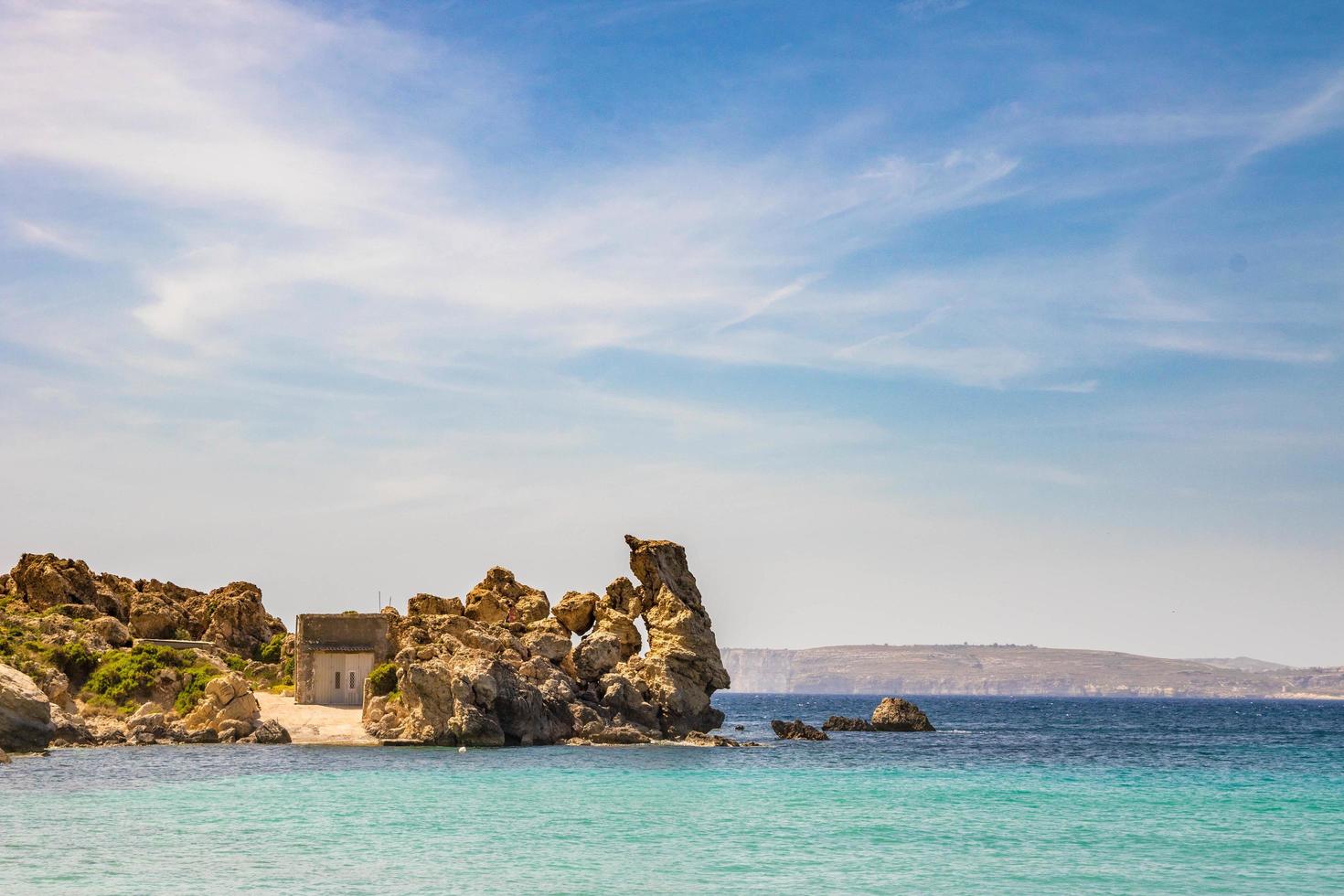 Rocky coast in Malta photo