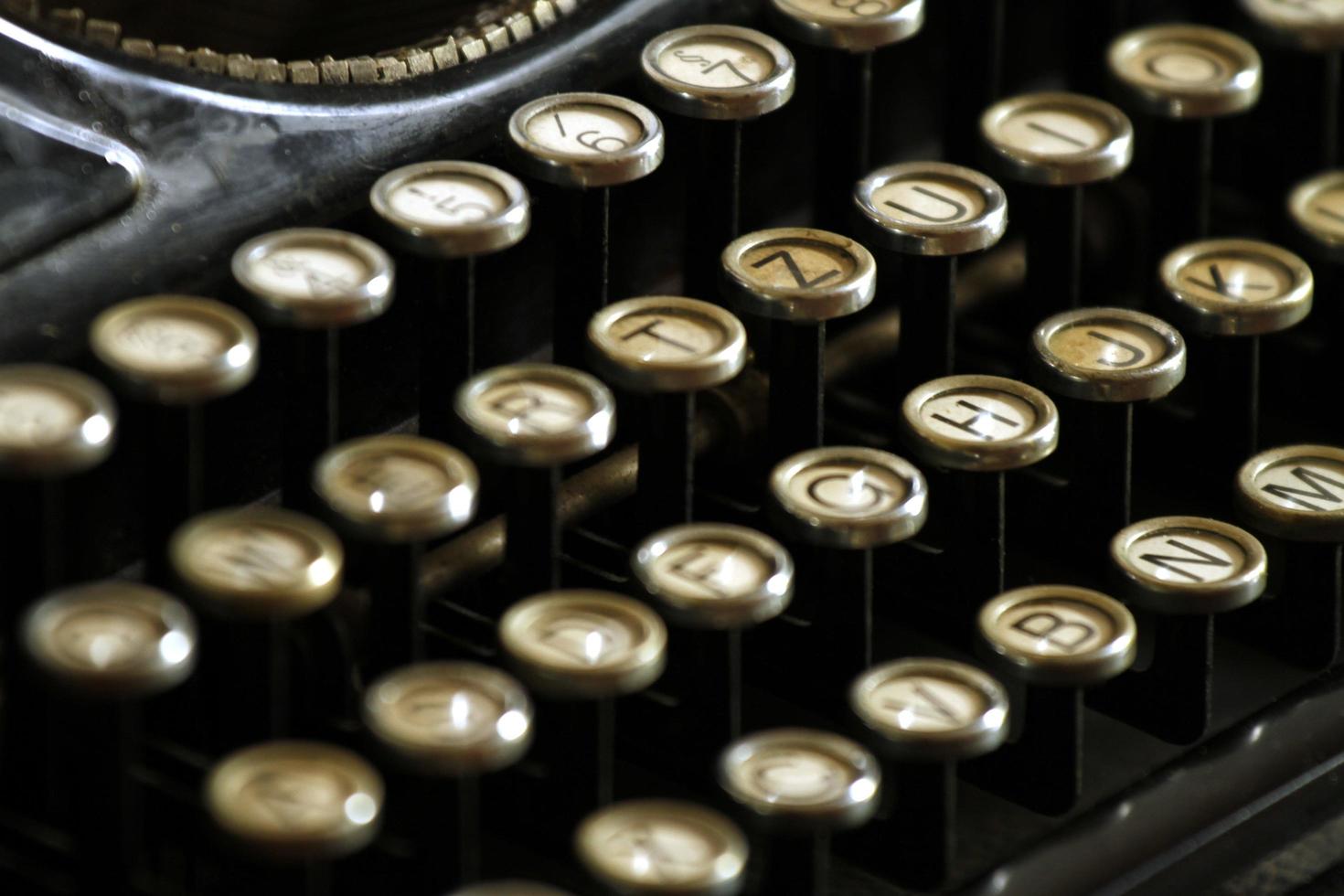 teclas de máquina de escribir vintage foto