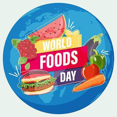 World Food Day Circle Emblem vector