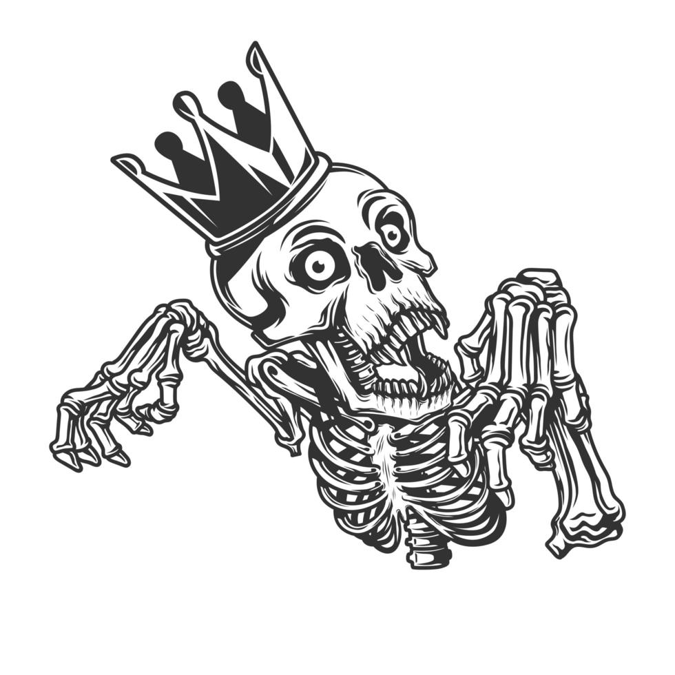 Prince skull in crown vector