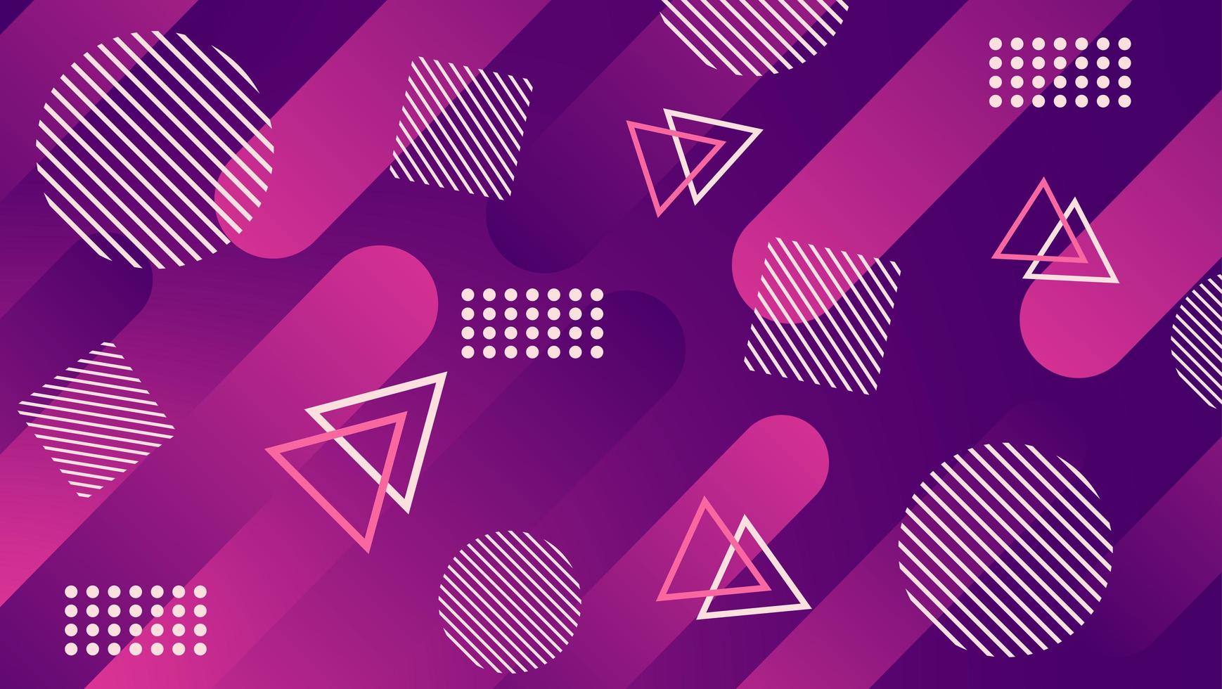 Purple and pink, abstract, Memphis-style background vector