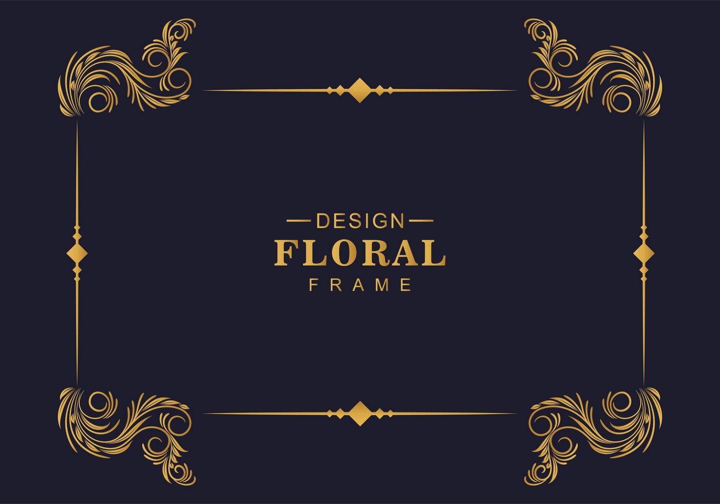 Ornamental floral frame decoration border vector
