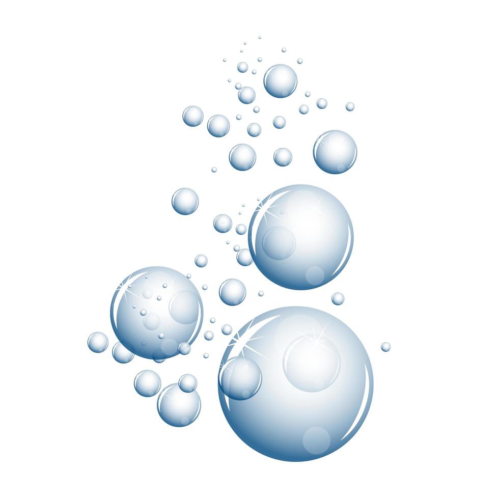 burbuja de agua aislada vector
