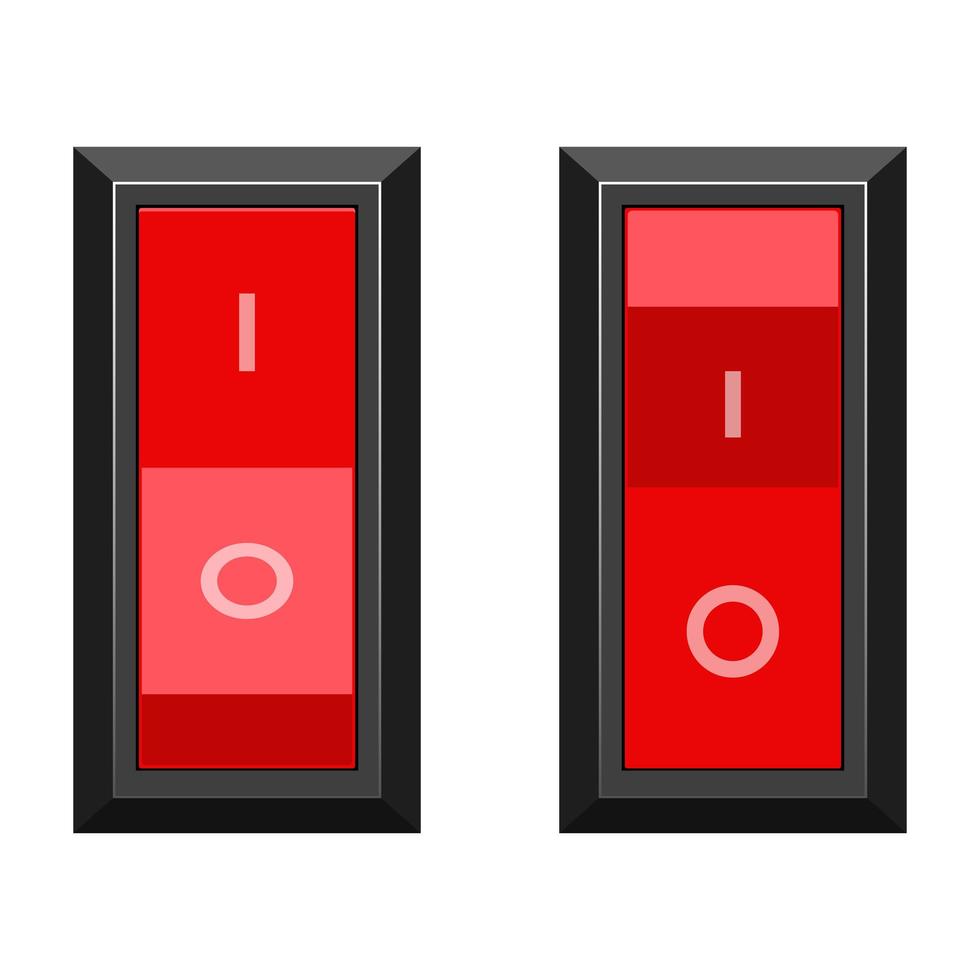 botones de interruptor aislados vector