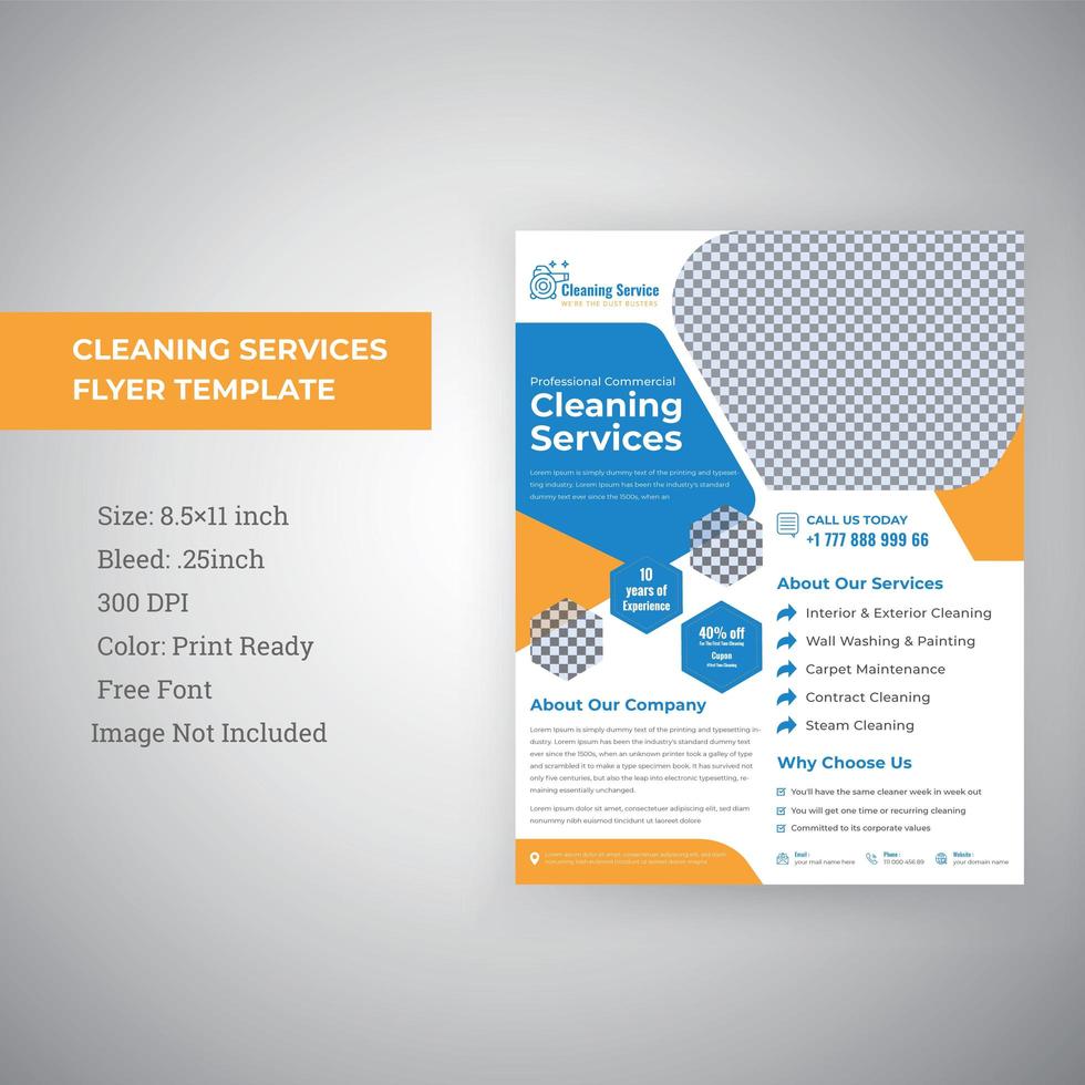 Cleaning Service Marketing Material Flyer vector