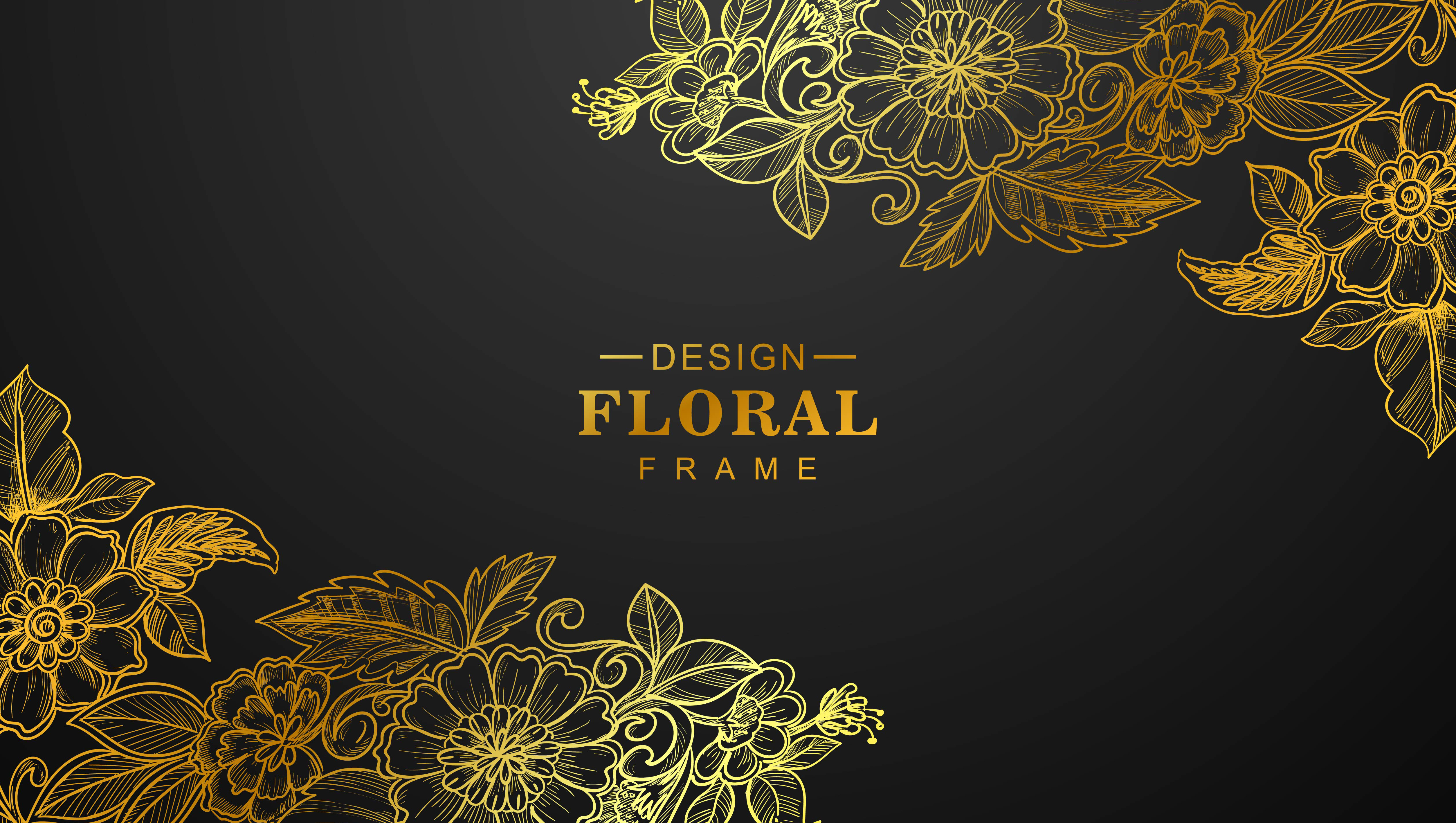 Details 100 gold floral background