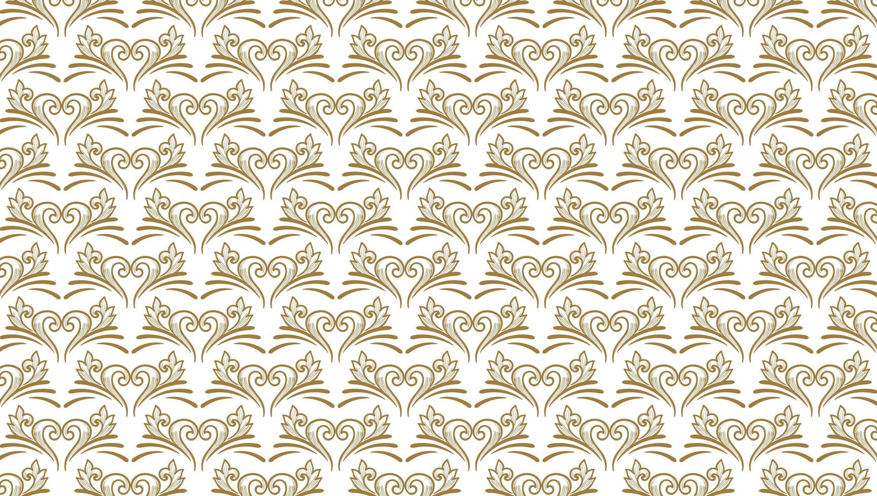 Beautiful golden decorative floral pattern vector
