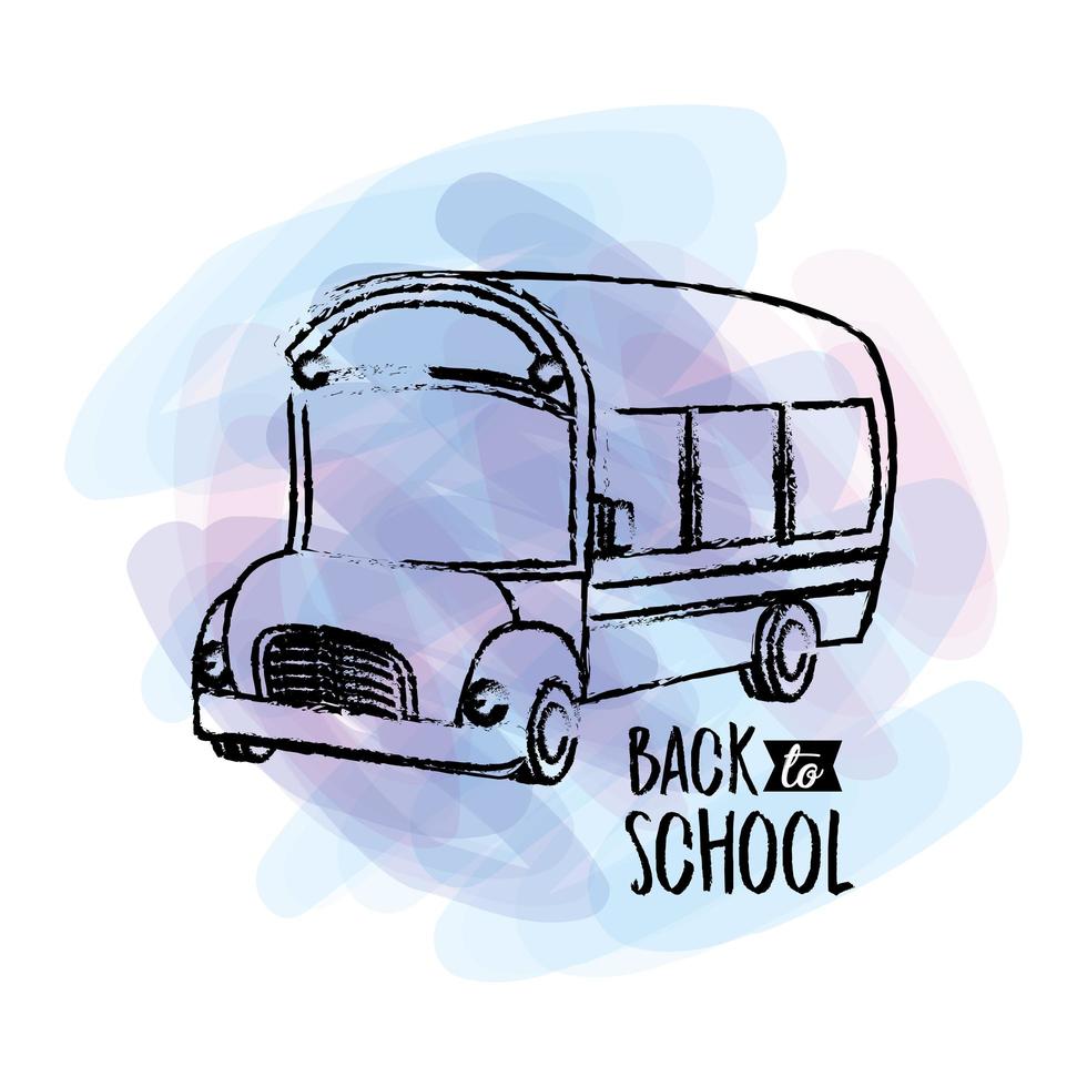 Back to School bus design  vector