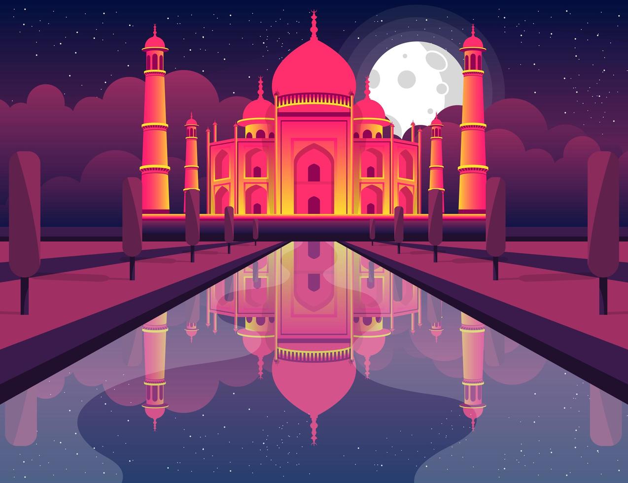 Taj Mahal India  vector