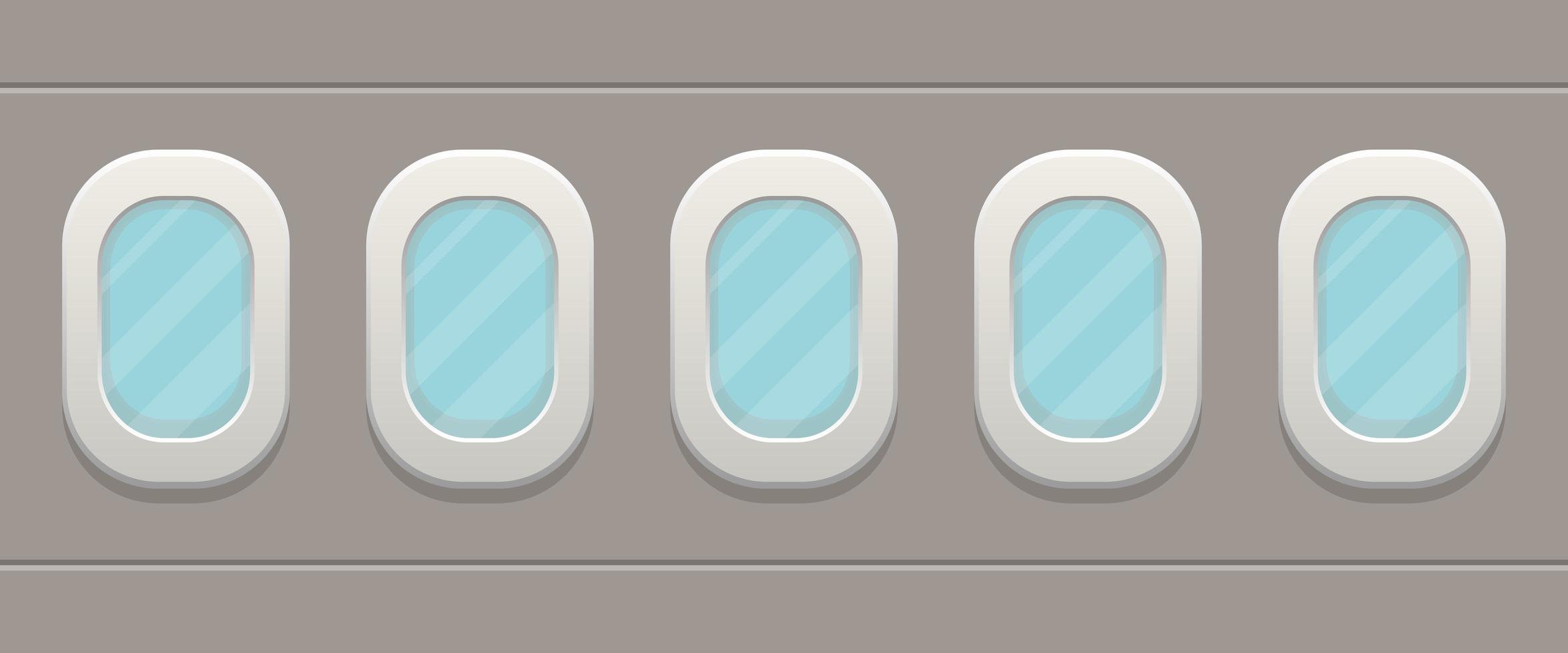 diseño de ventanas de avión vector