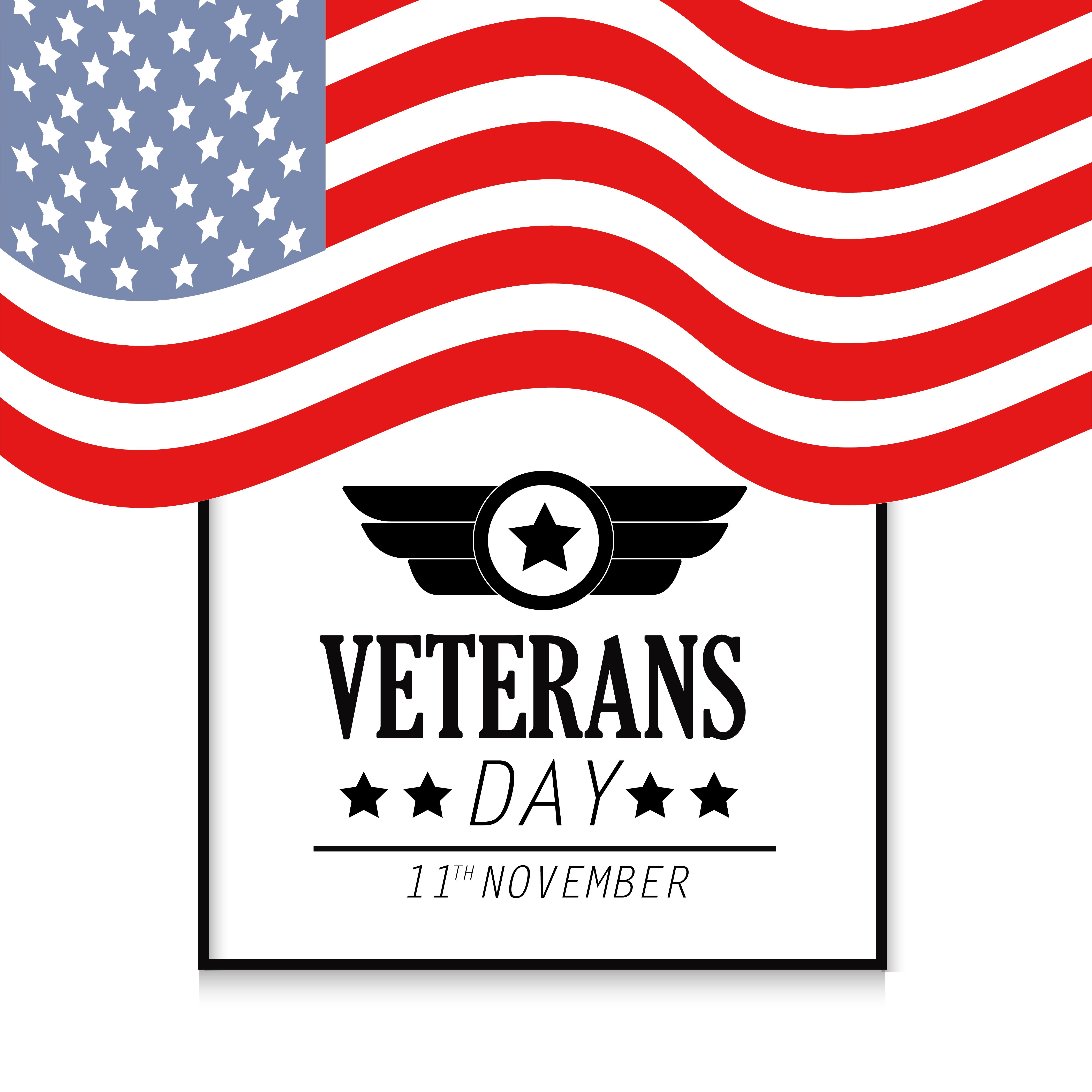 Download Veterans day banner with United States flag - Download ...