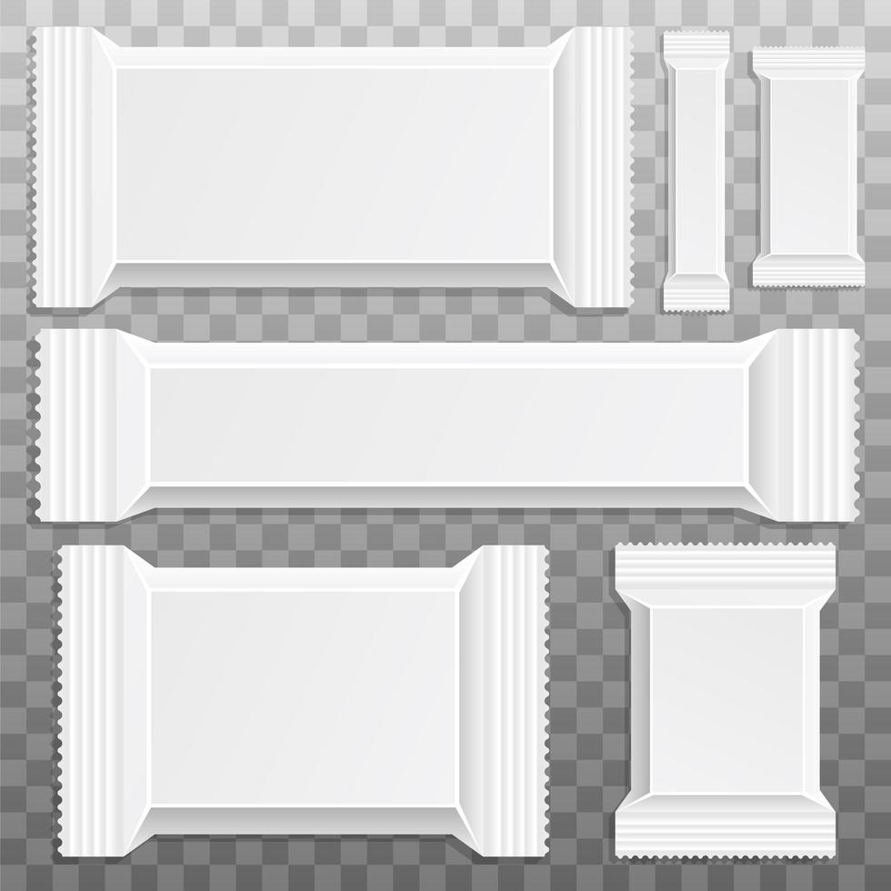Chocolate bar mockup isolated on background vector