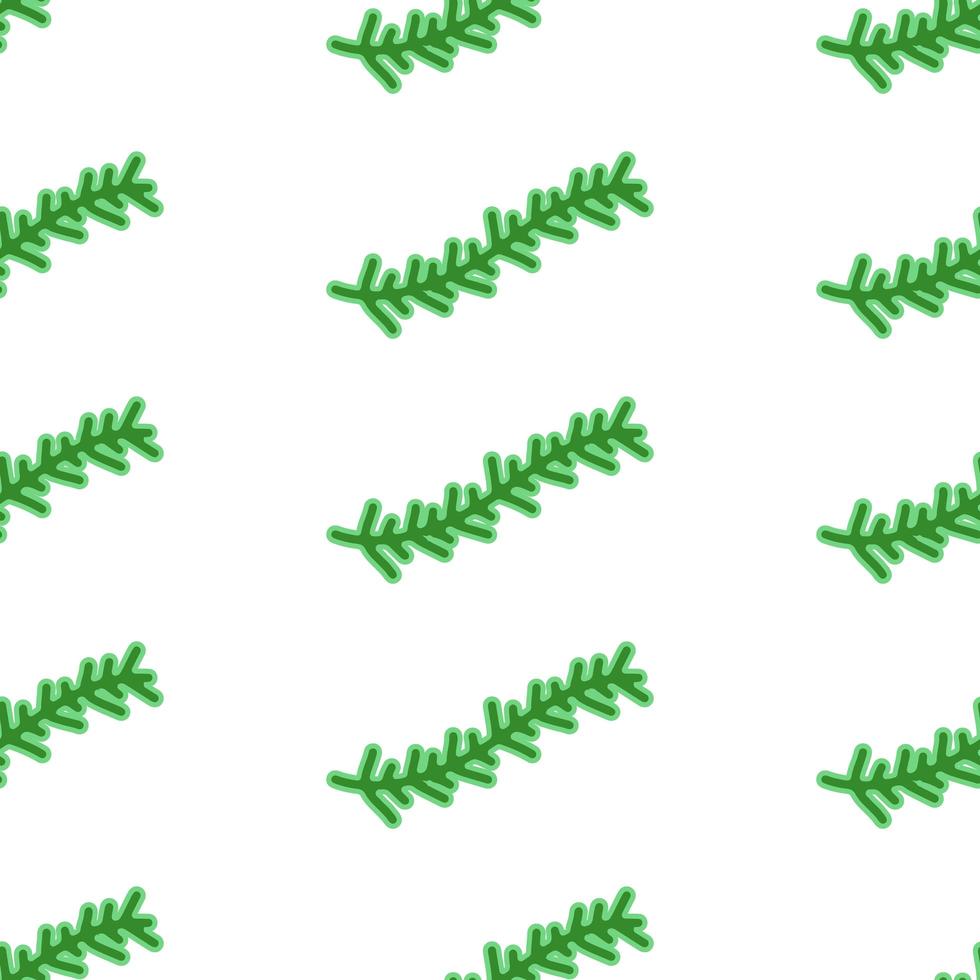 Cute cartoon fir branch seamless pattern vector