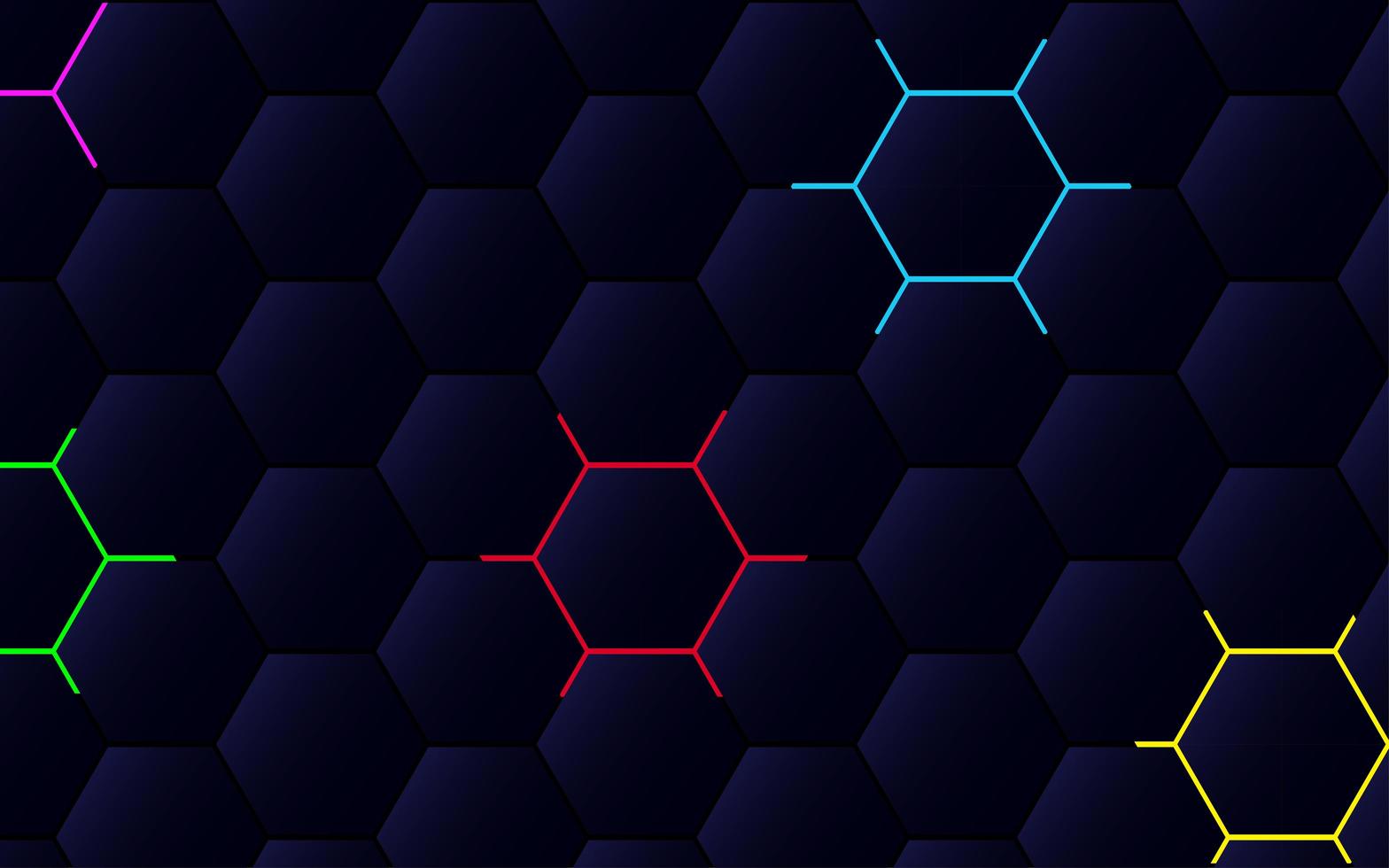 Modern polygonal abstract pattern with colorful outlines vector