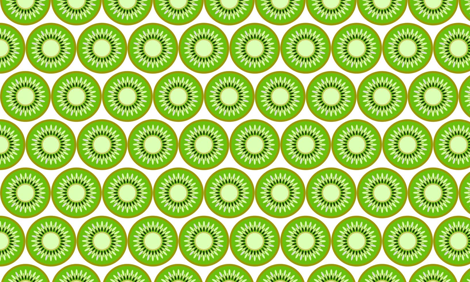 Green kiwi slice pattern vector