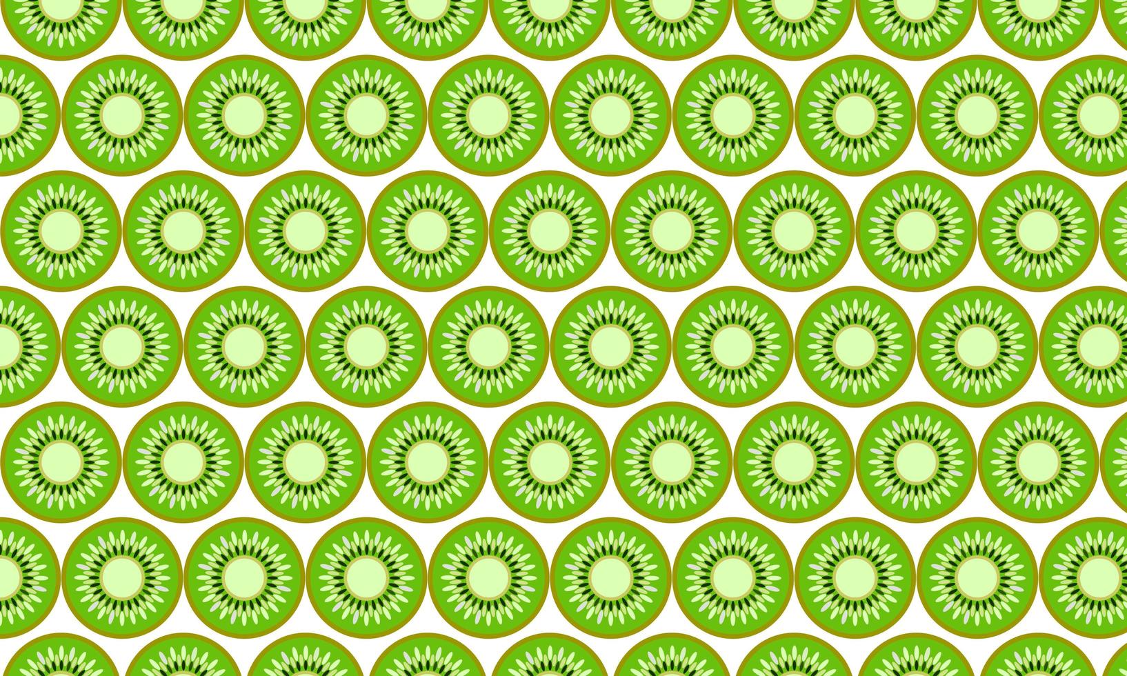 Green kiwi slice pattern vector