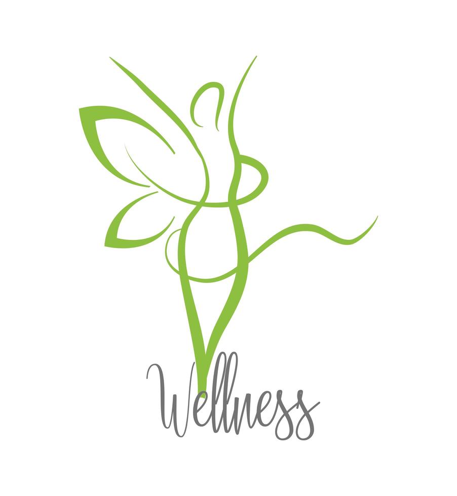 Wellness and therapy woman icon vector