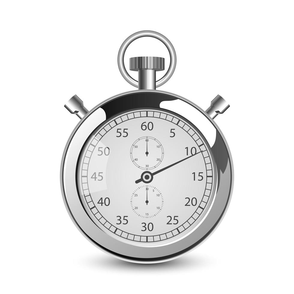 Vintage stopwatch isolated on background vector