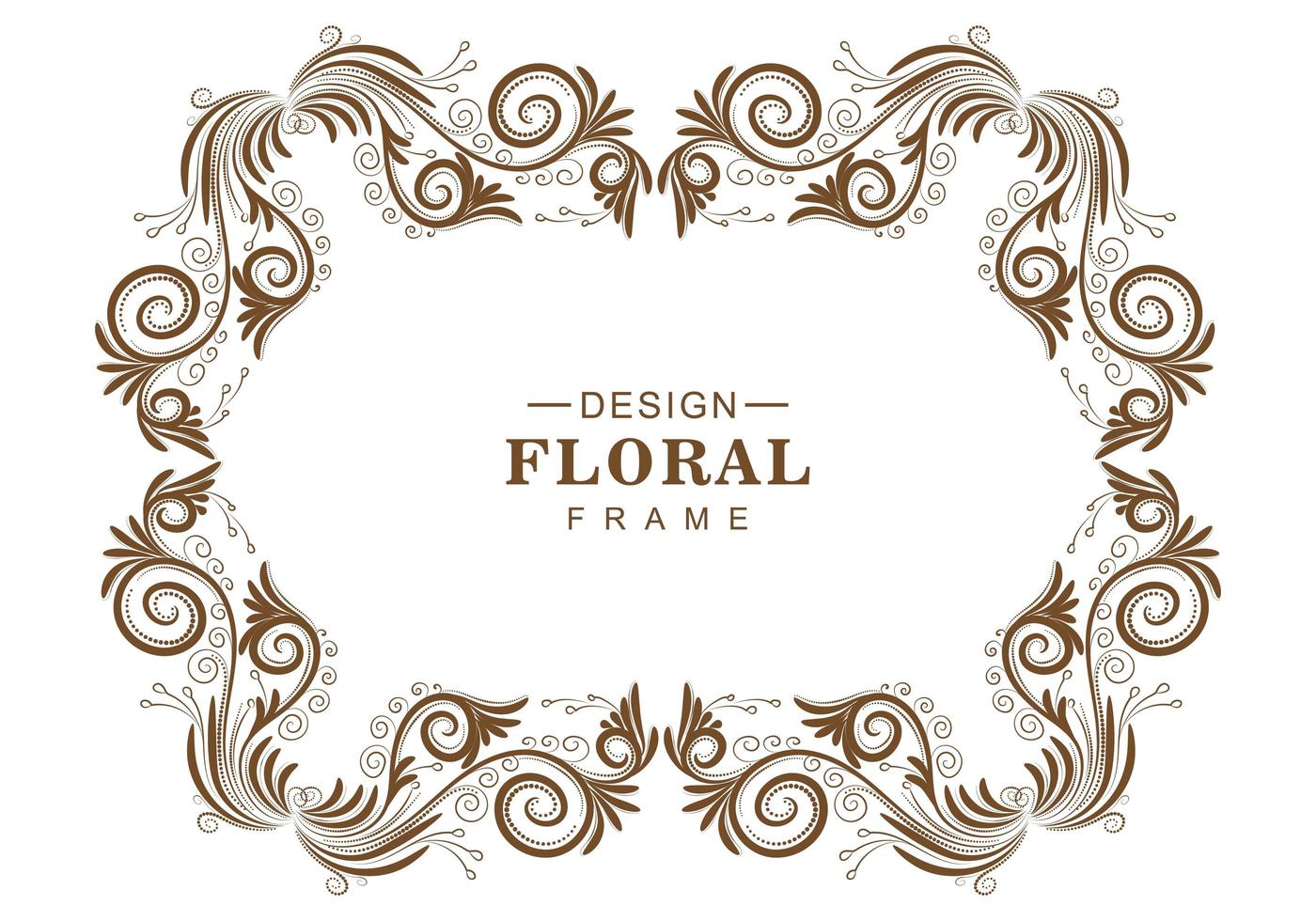 marco floral decorativo vector