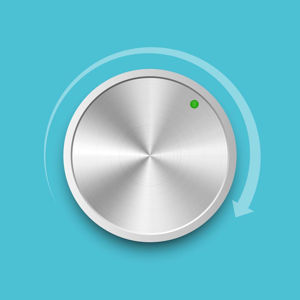 Metallic volume button  vector