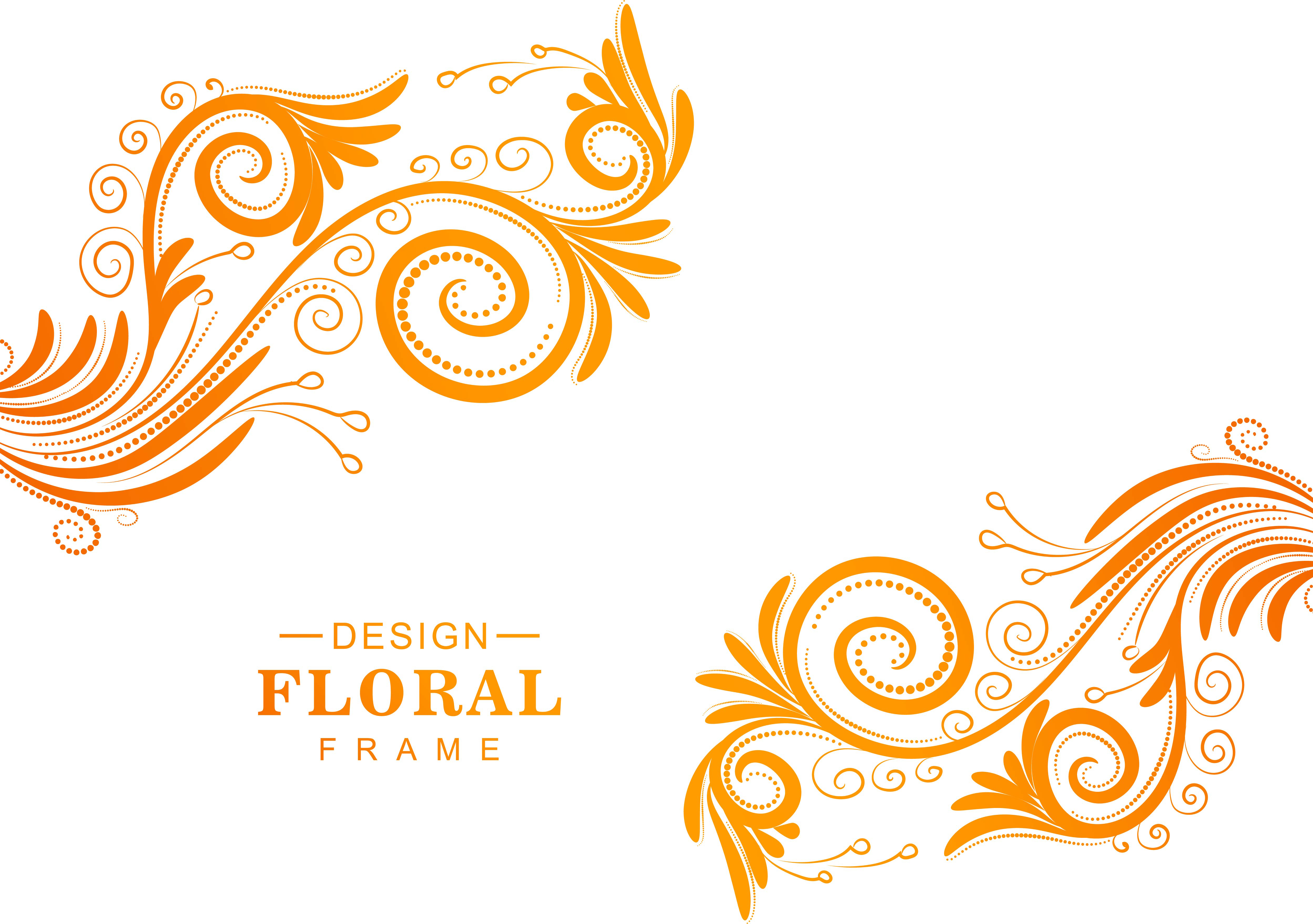 Orange floral background 1270889 Vector Art at Vecteezy