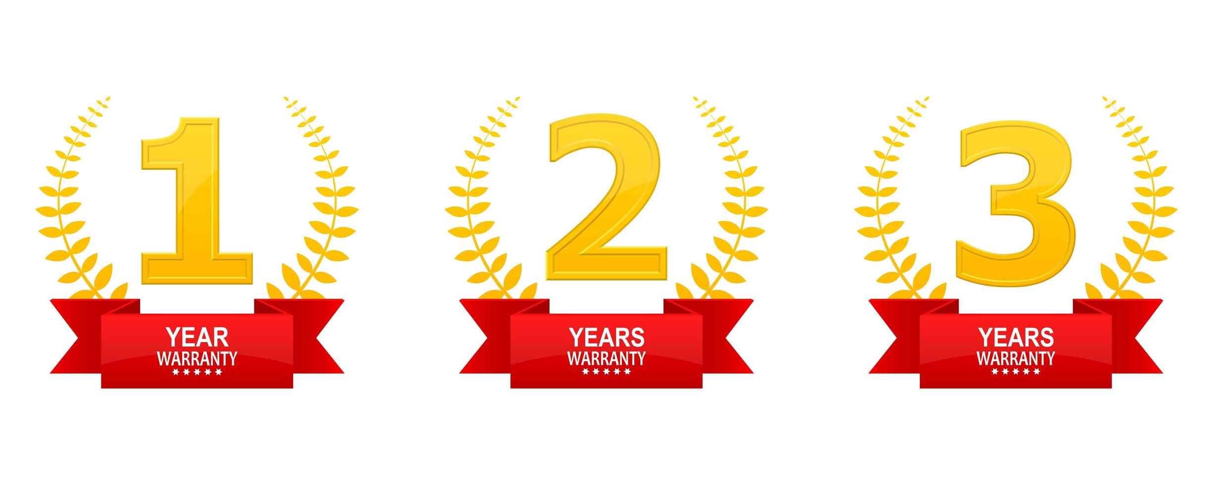 Golden warranty symbol  vector
