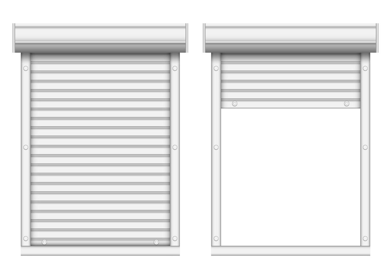 ventanas con persiana enrollable vector