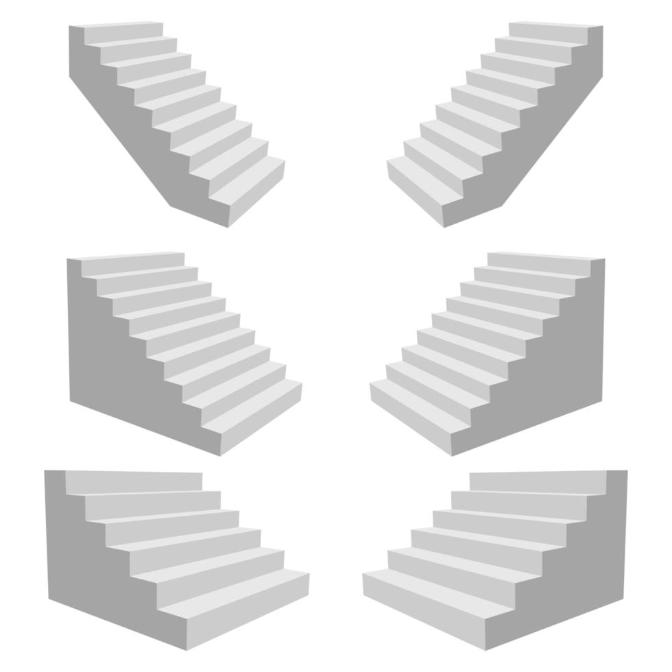 Stairs isolated on white background vector