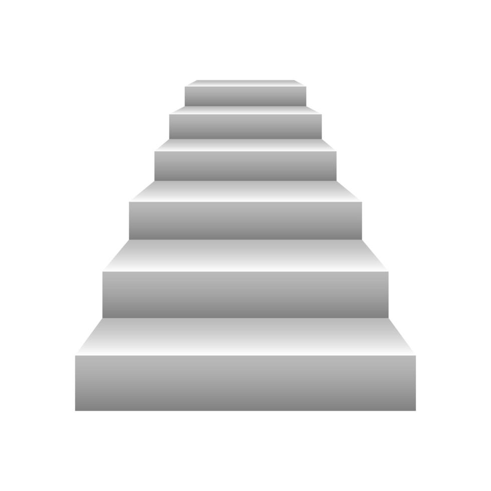 vector de escaleras aislado sobre fondo blanco