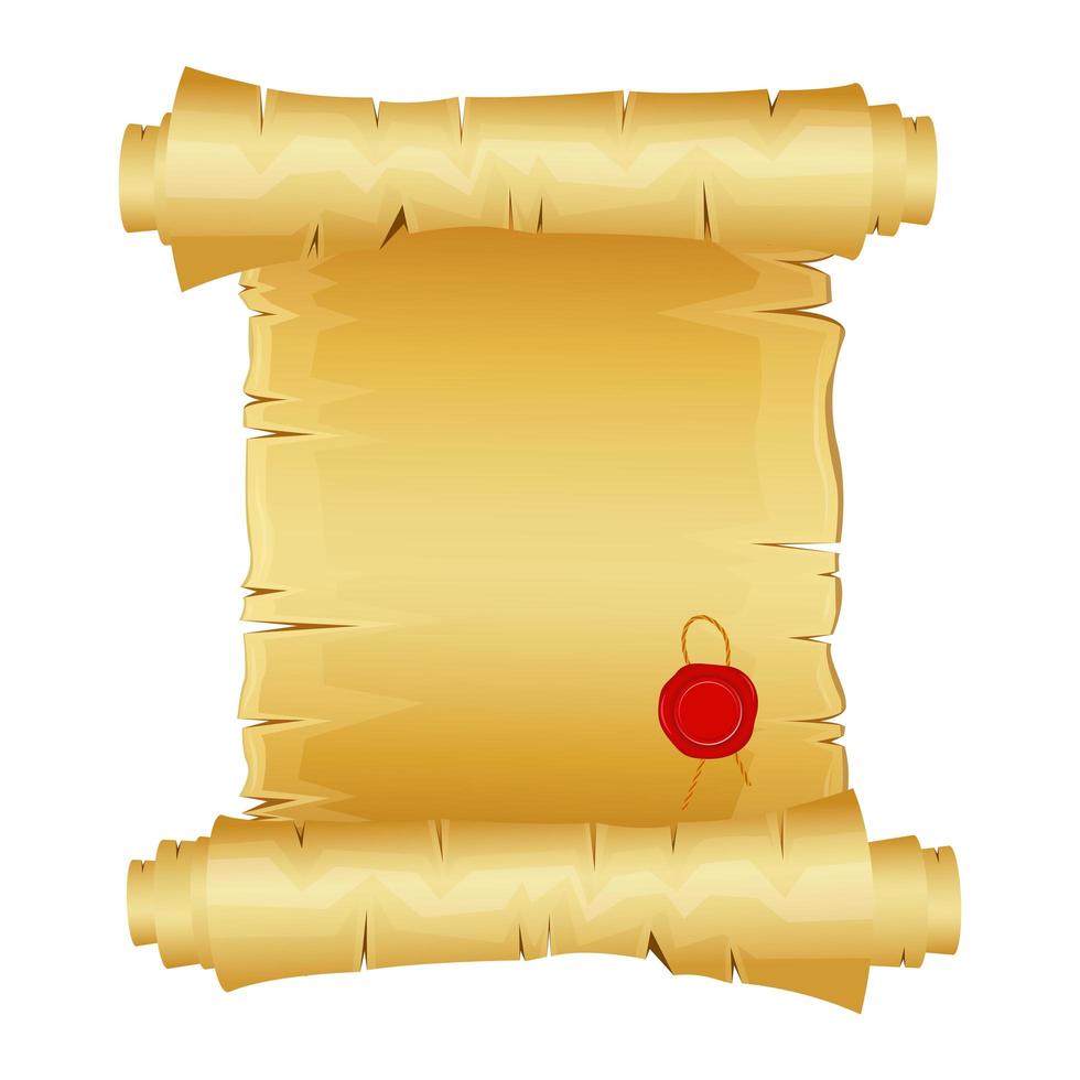 Old paper scroll  vector
