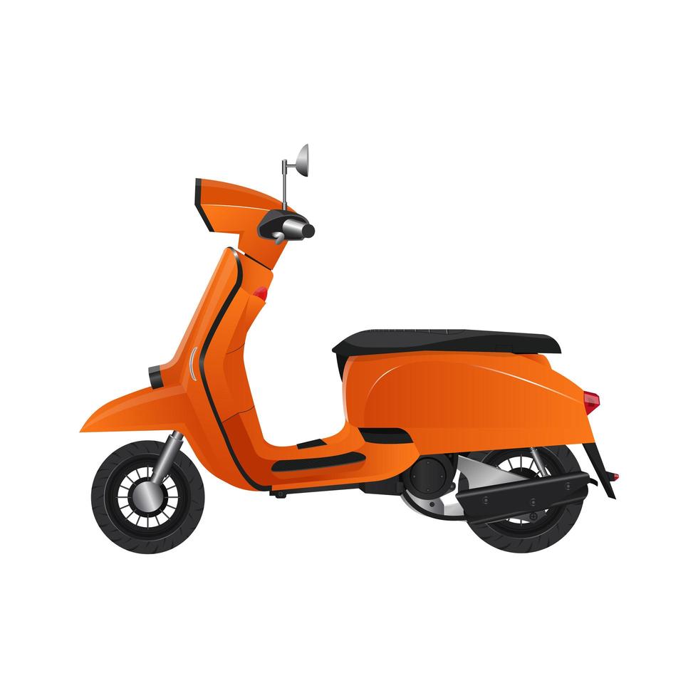 Motor scooter isolated on white background vector