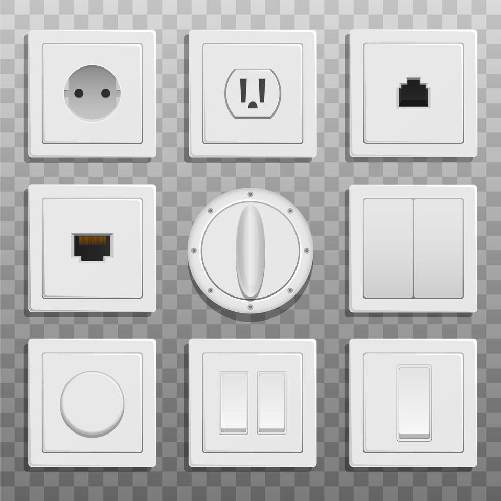 Switches and sockets  vector