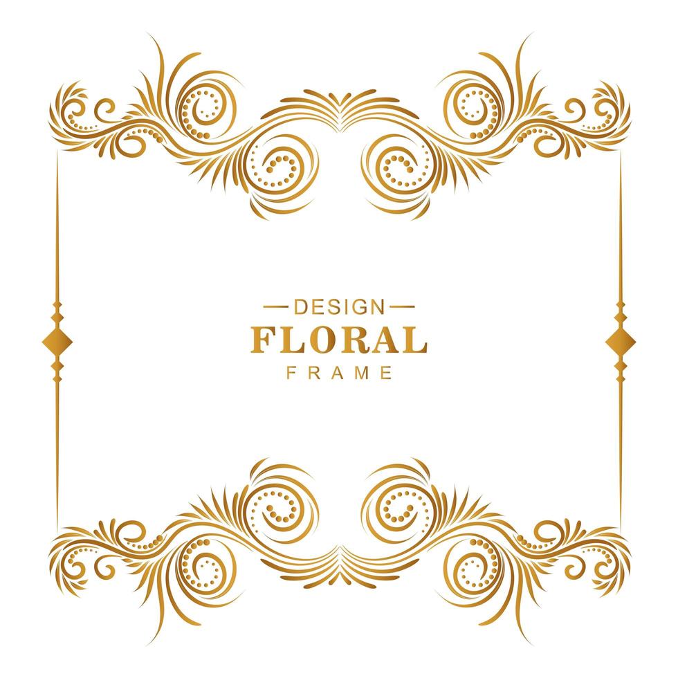 Artistic floral decorative frame vector