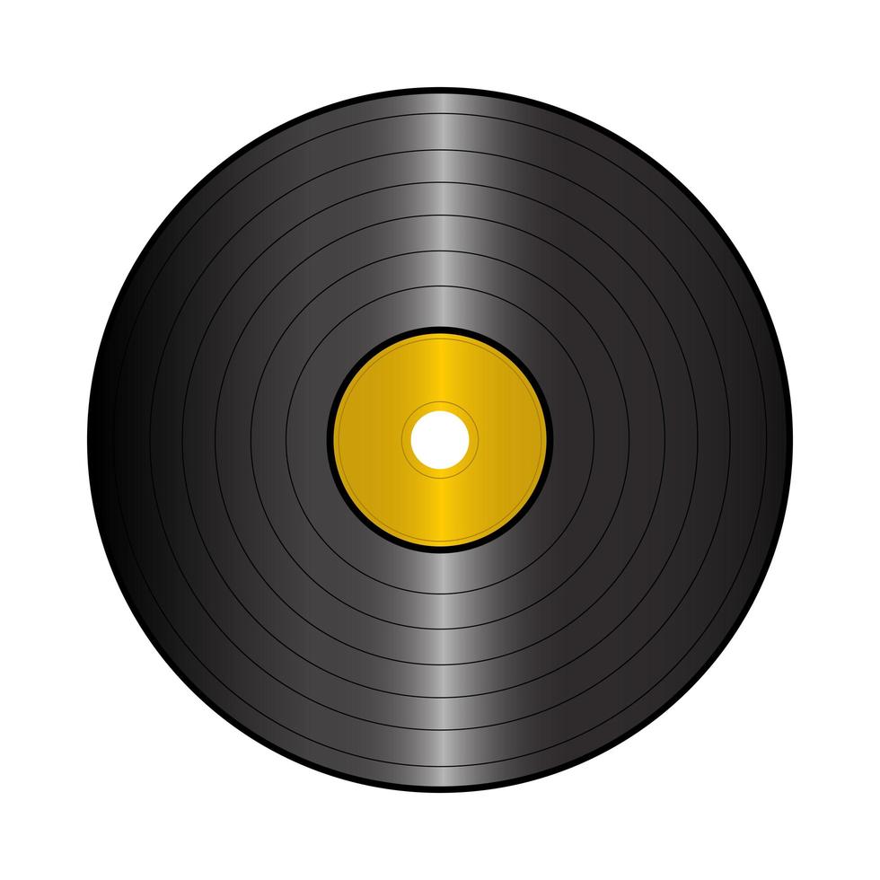 Record disk isolated on white background vector