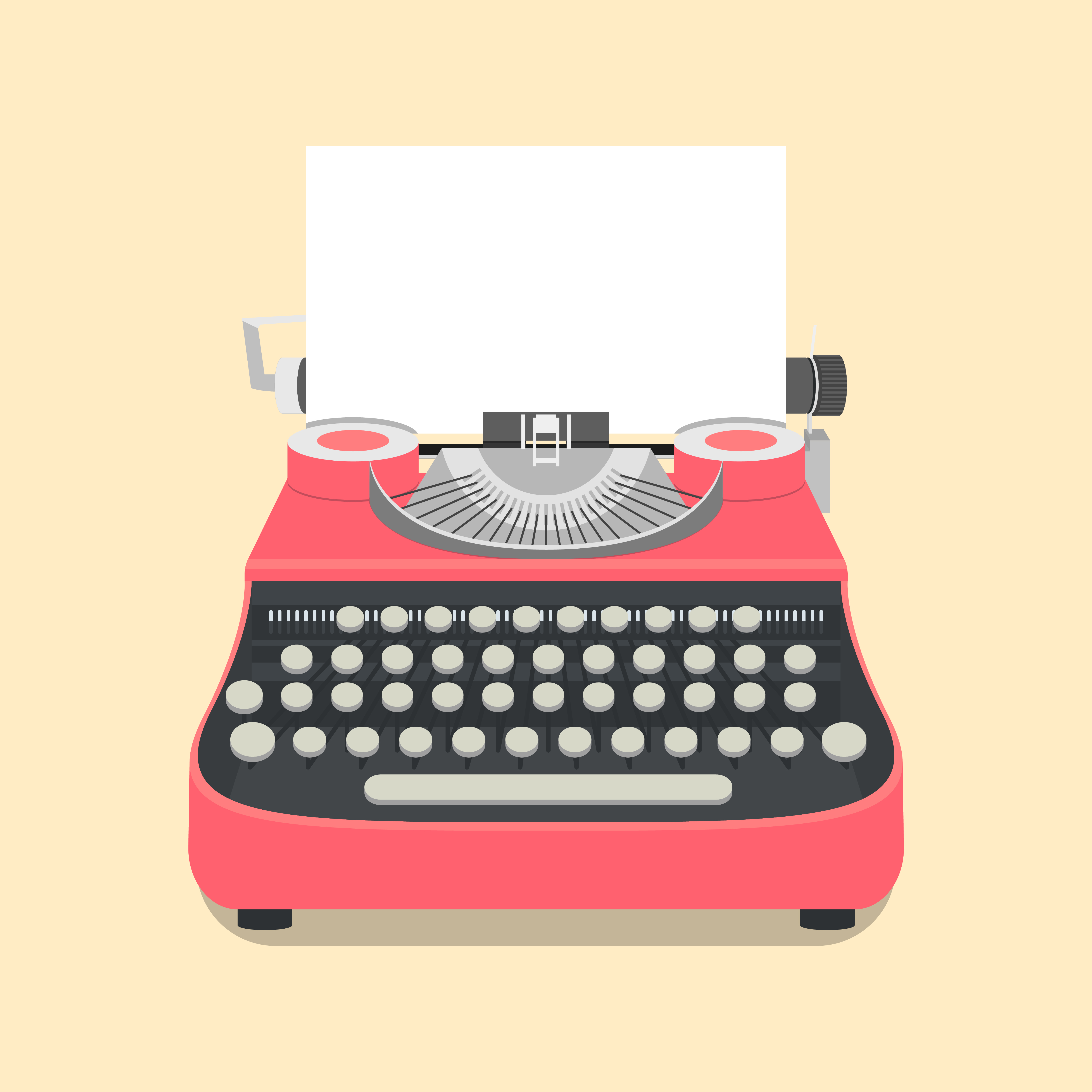 Old typewriter isolated 1271015 Vector Art at Vecteezy