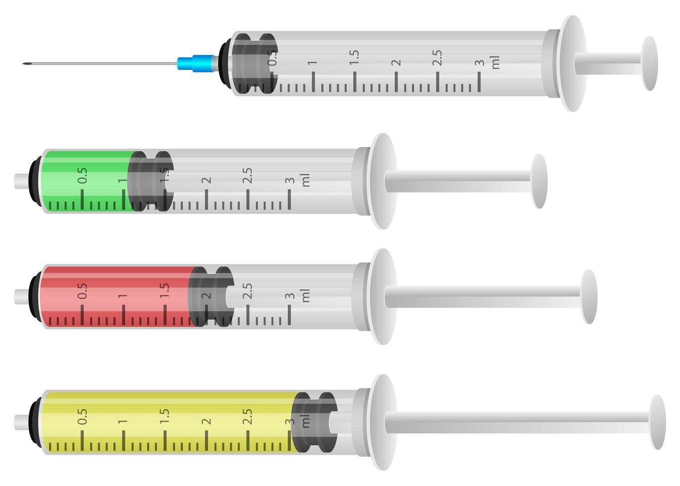 Realistic syringe isolated on white background vector