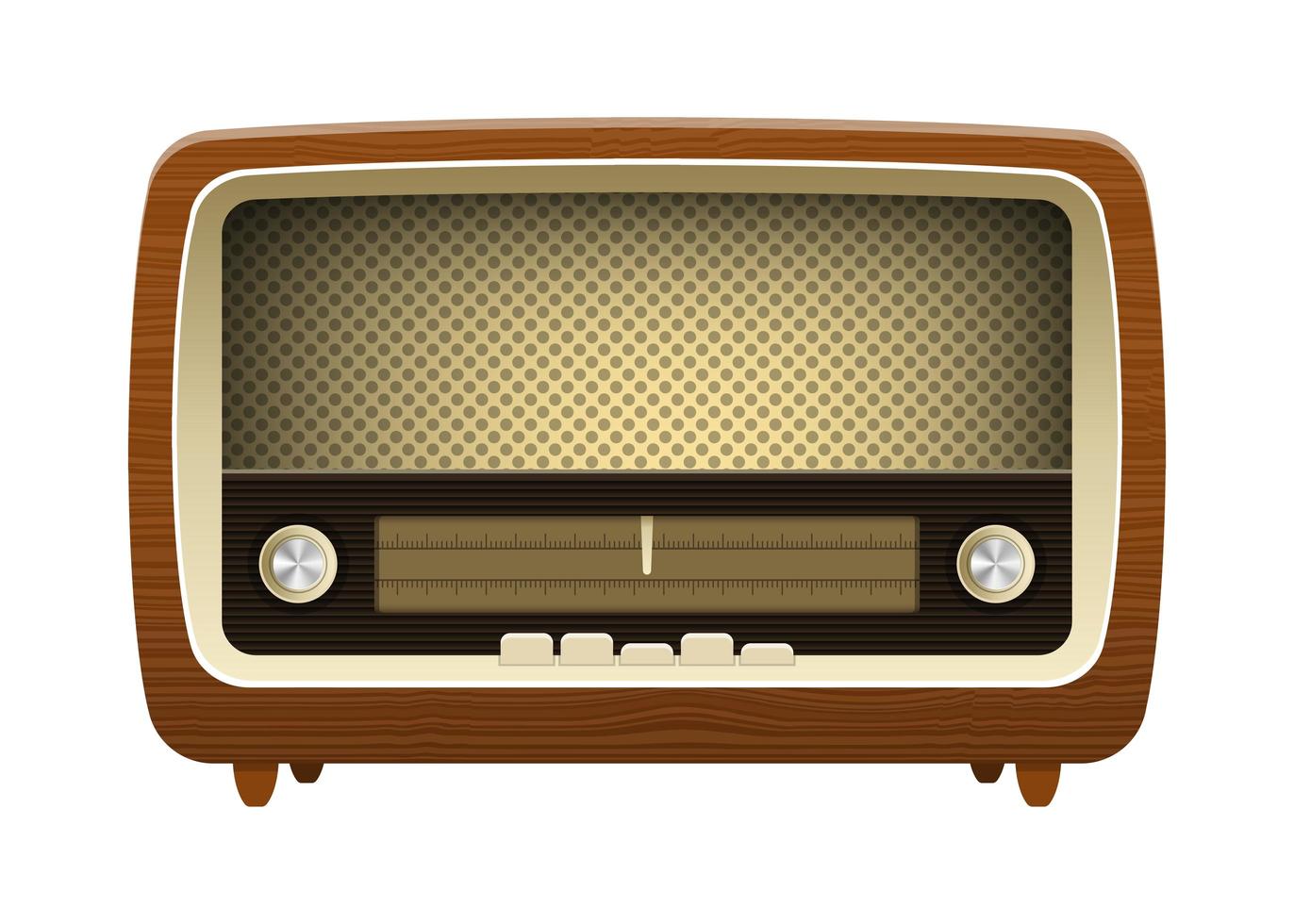 Old vintage radio  vector