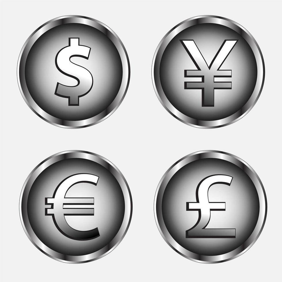 Currency symbol set vector