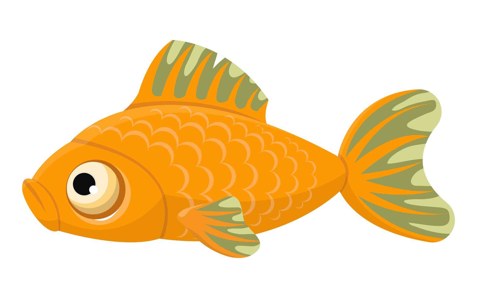 peces divertidos dibujos animados vector