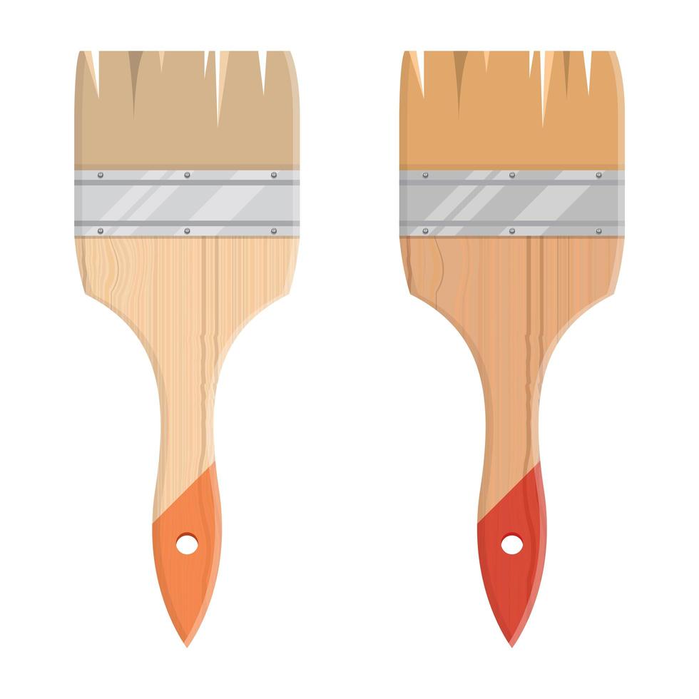 Paintbrush with paint on it vector