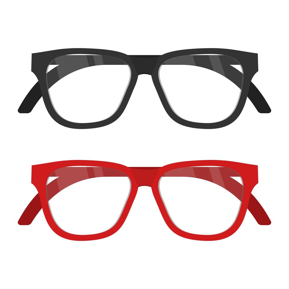 Glasses isolated on white background vector