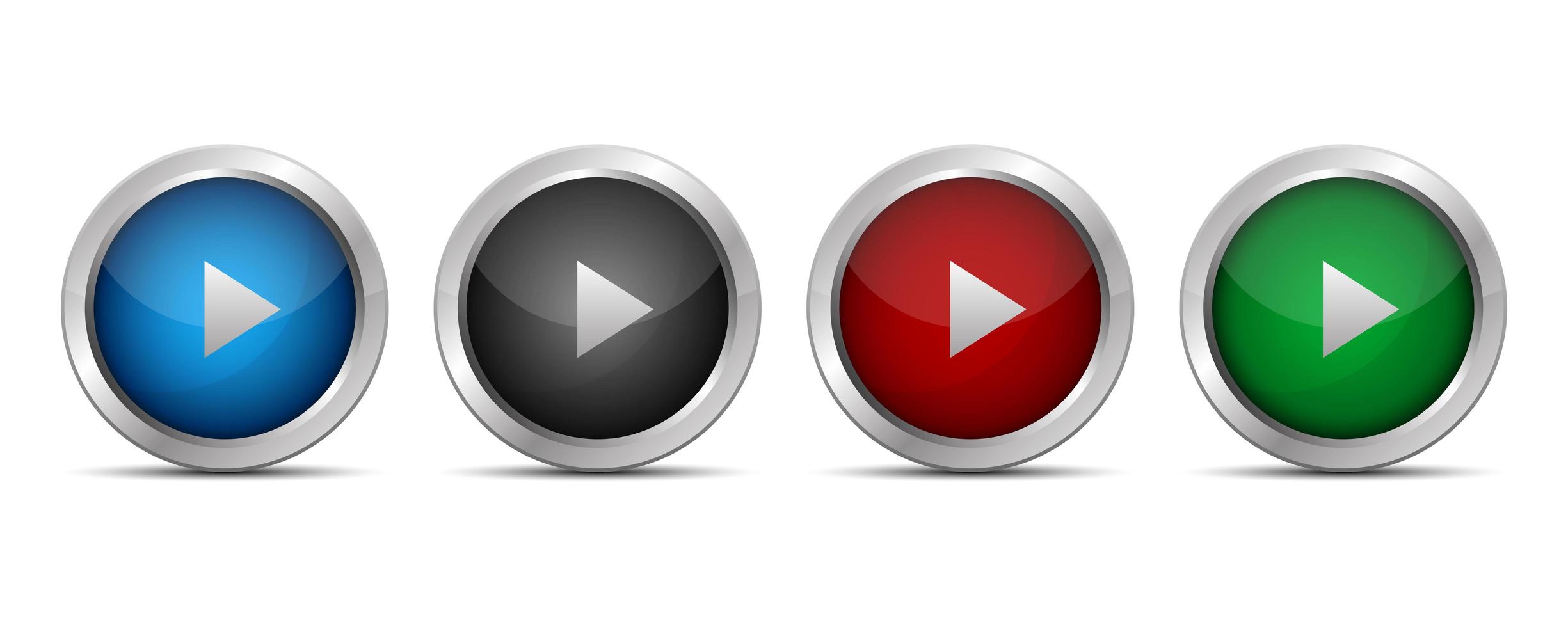 Play button isolated on white vector
