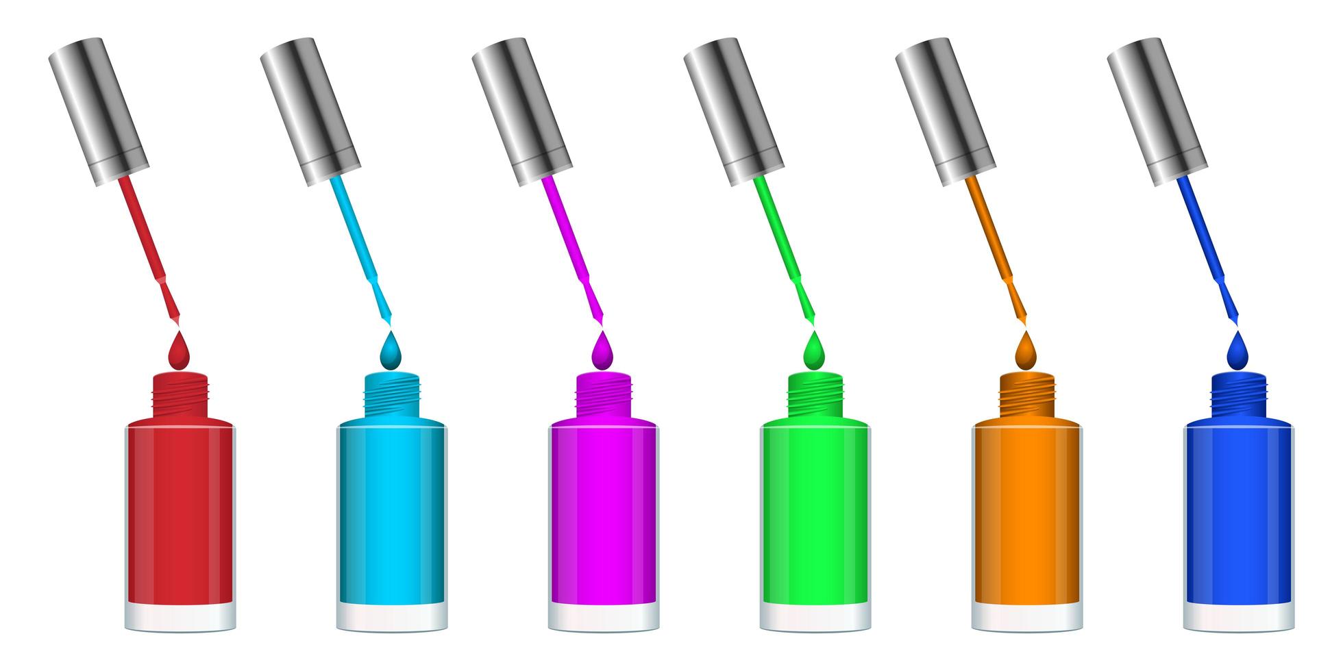 Nail polish bottle vector