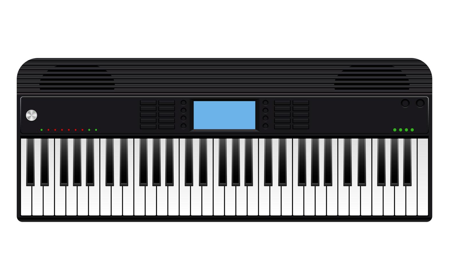 Piano electrónico aislado sobre fondo blanco. vector