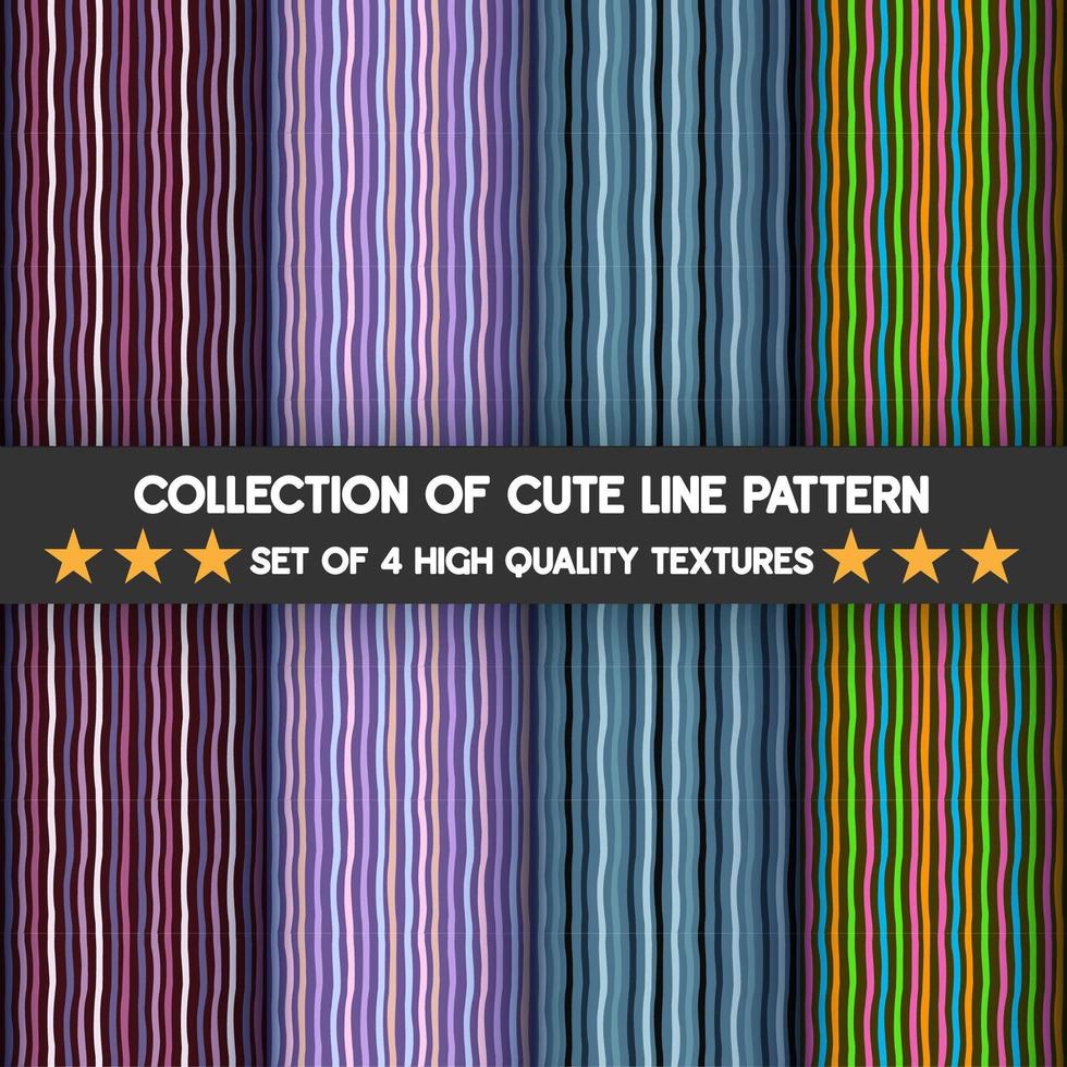 Set of vertical stripes, texture background patterns  vector