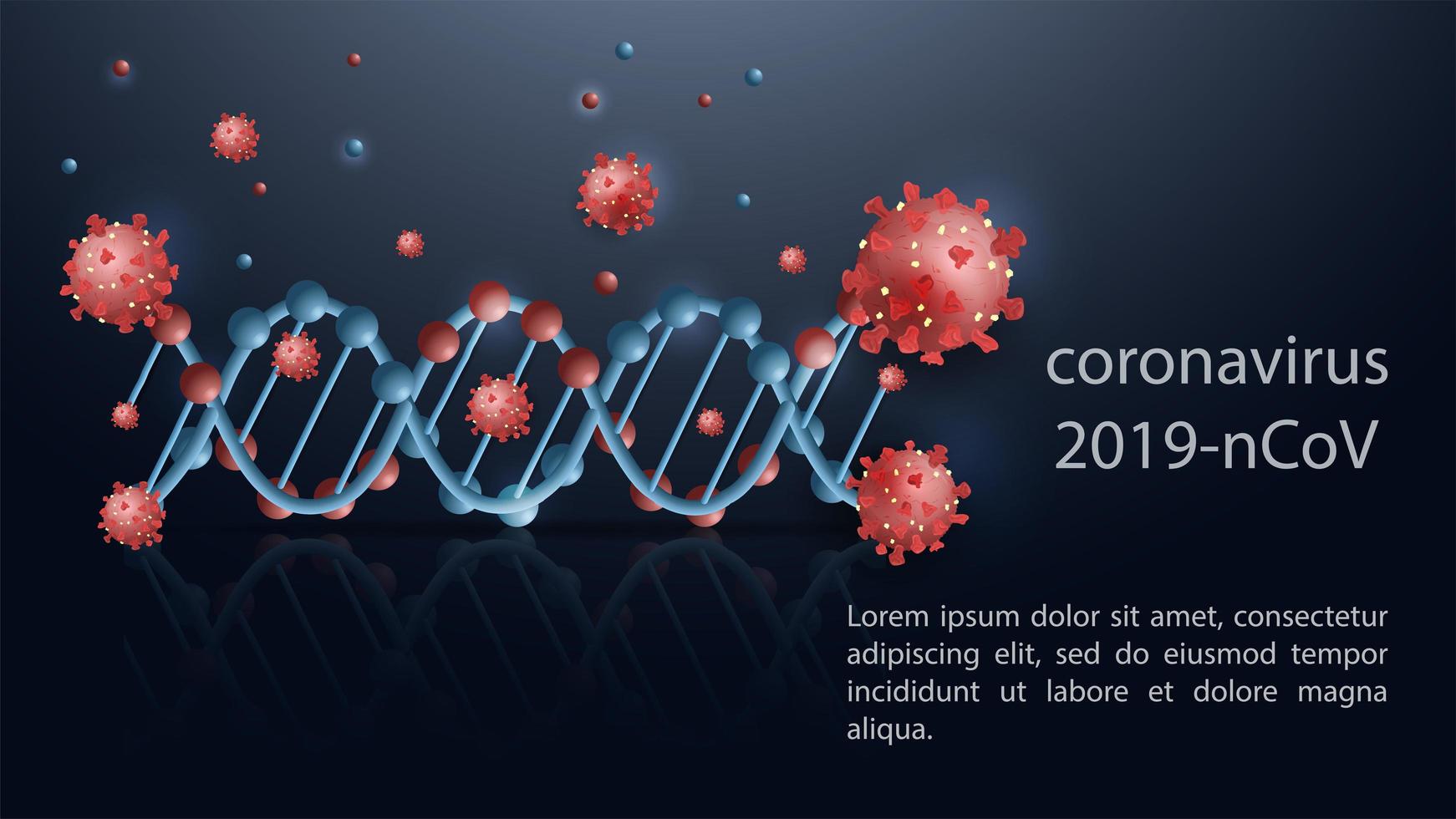 Coronavirus scientific banner template vector